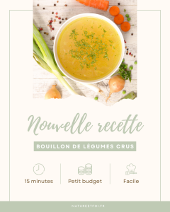 Bouillon de légumes crus : se reminéraliser pendant un jeûne chrétien
